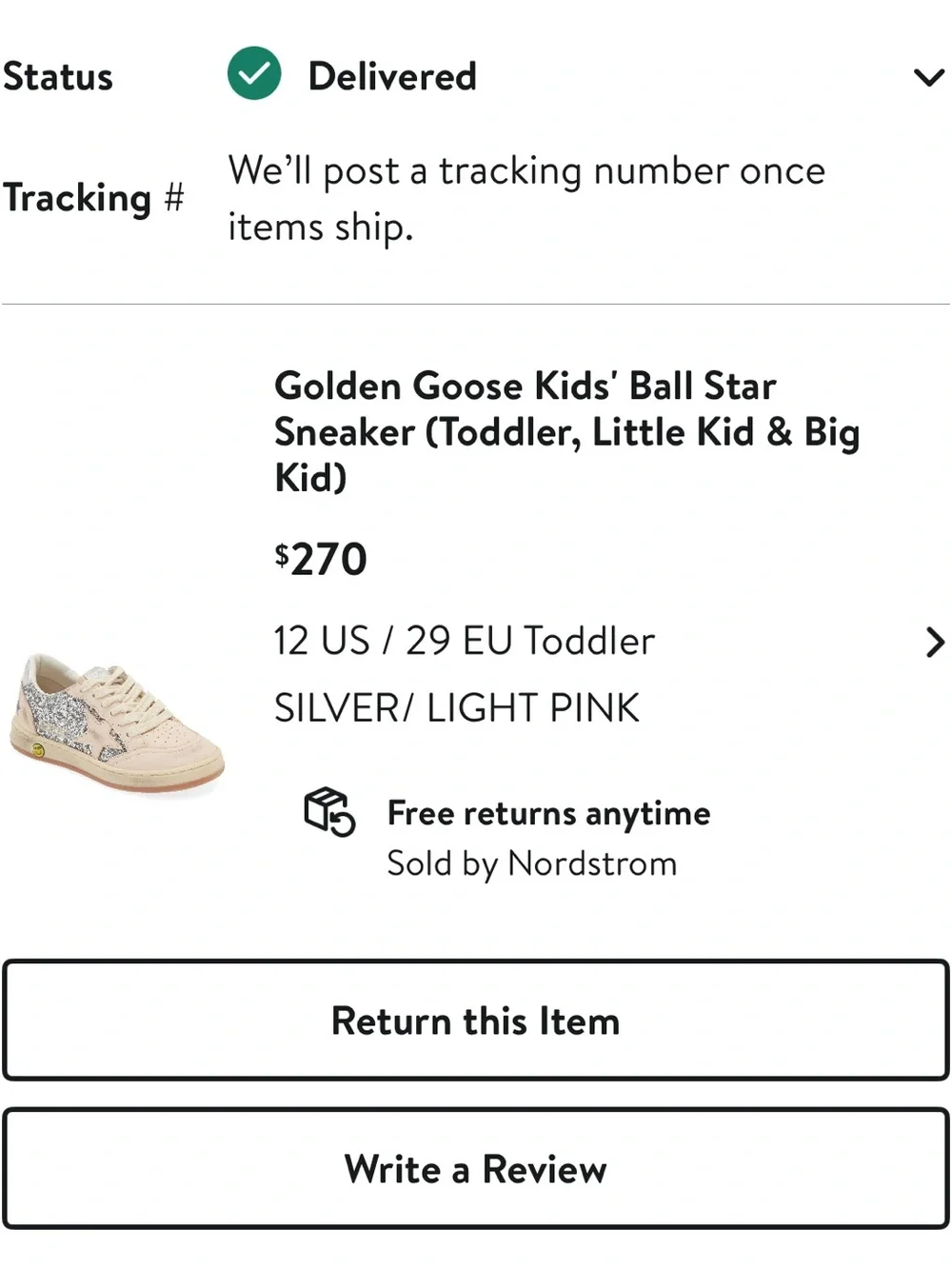 Golden Goose Kids Beige and Silver Glitter-Trim Sneakers